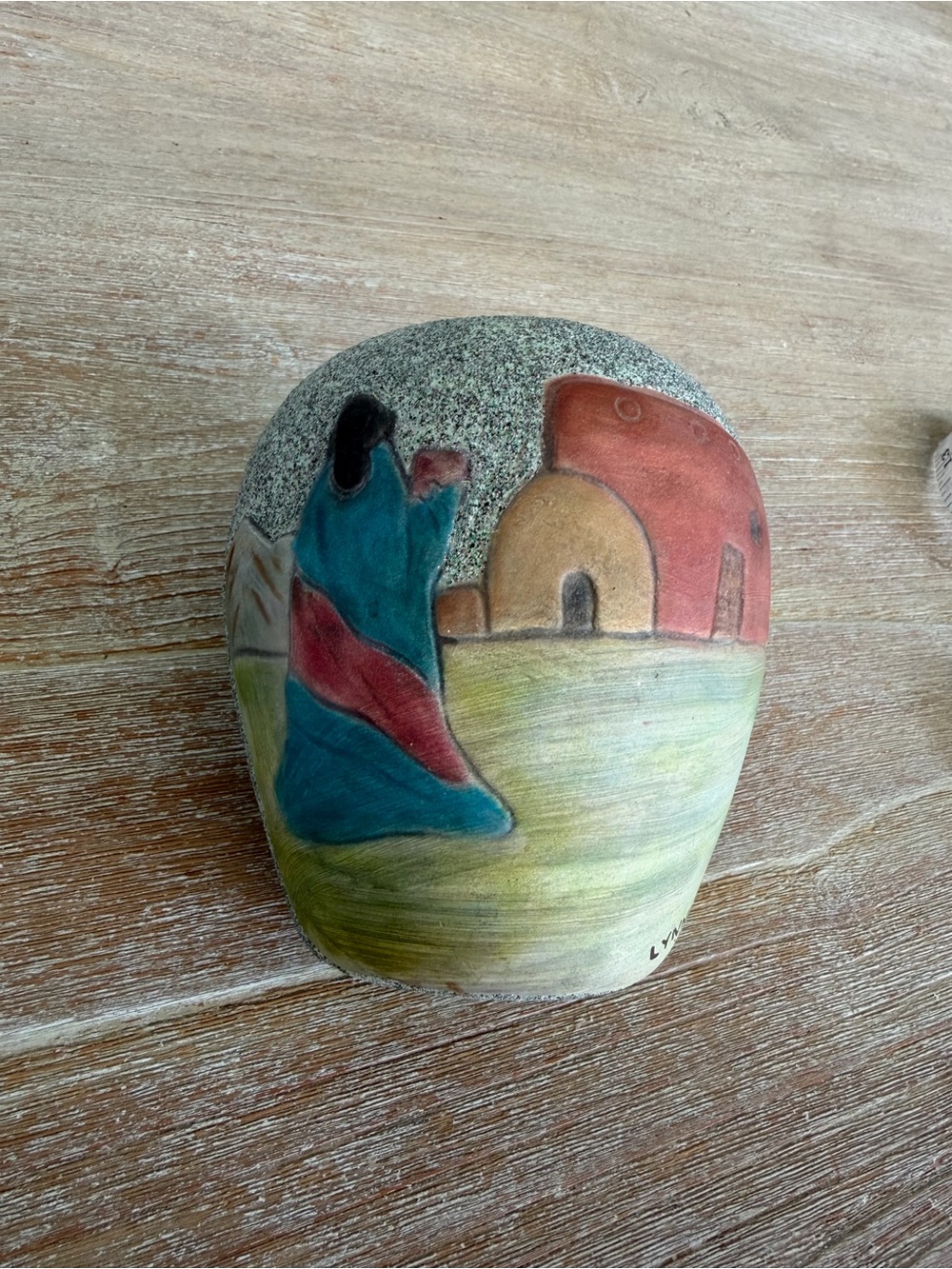 🌱Vintage Southwestern Signed Pottery Vase Featuring Pueblo Art + Textured Finish